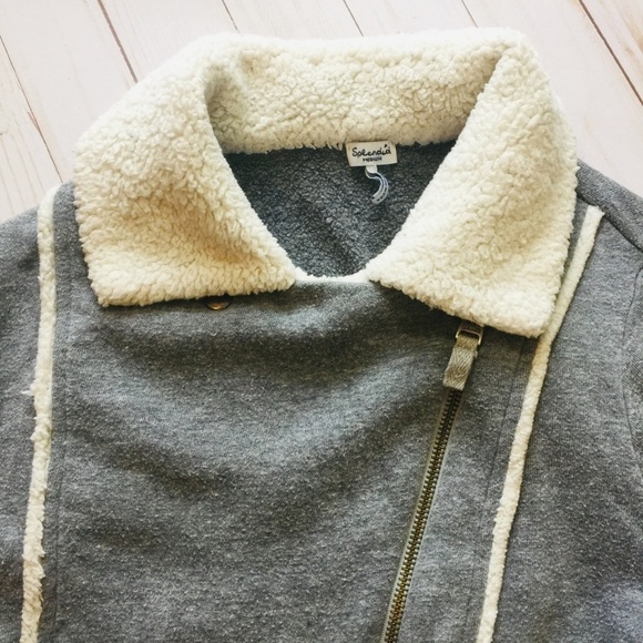 SPLENDID Heather French Terry Moto Jacket M EUC - Picture 6 of 10